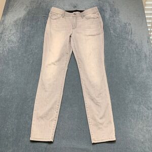 Chico's Skinny Leg Jeans Womens 8R Gray Denim Slim Fit Skate Streetwear Outdoor